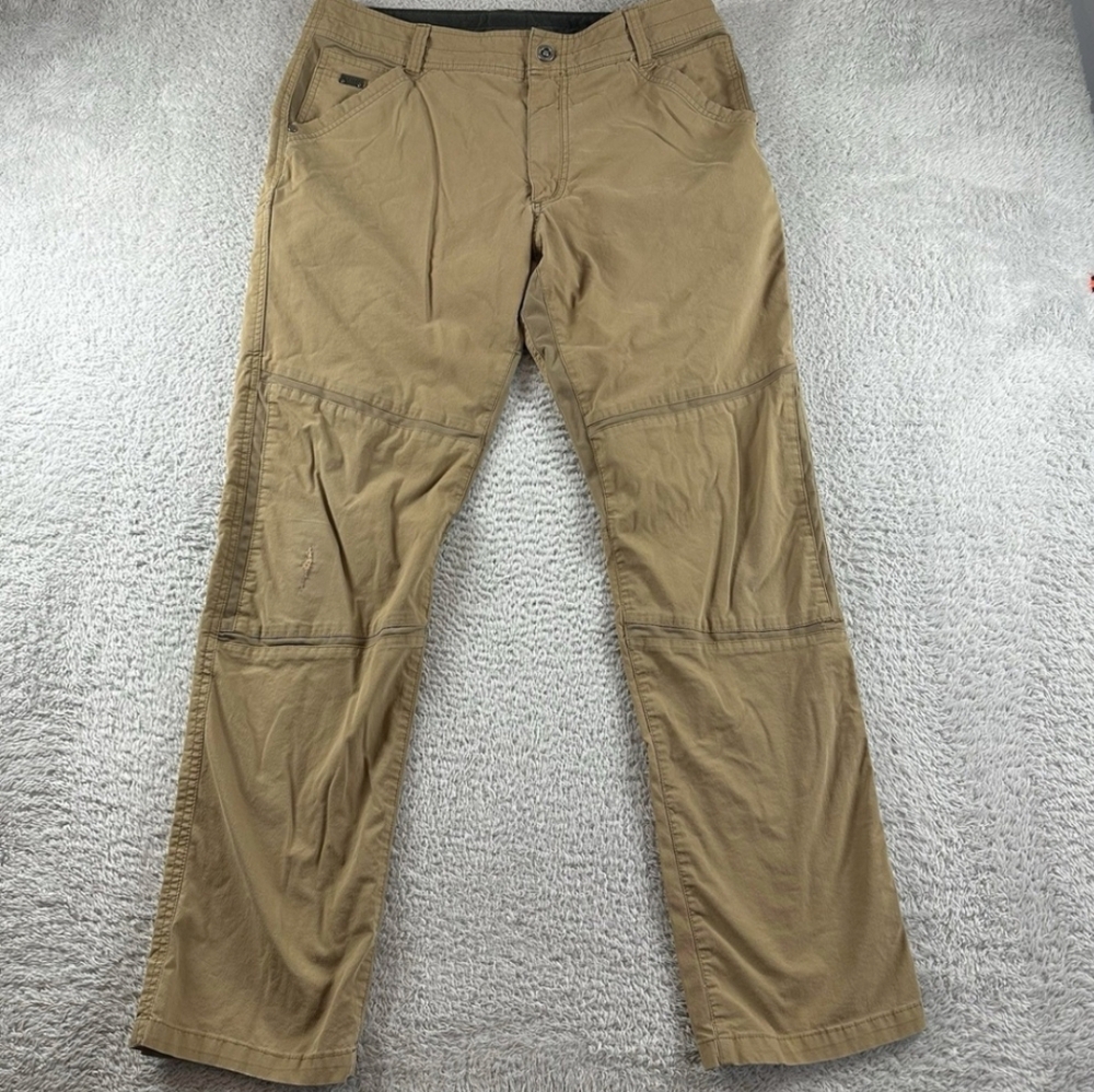 KUHL Radikl Pants Mens 34x32 Dark Khaki Hiking Performance Quick Dry Stretch